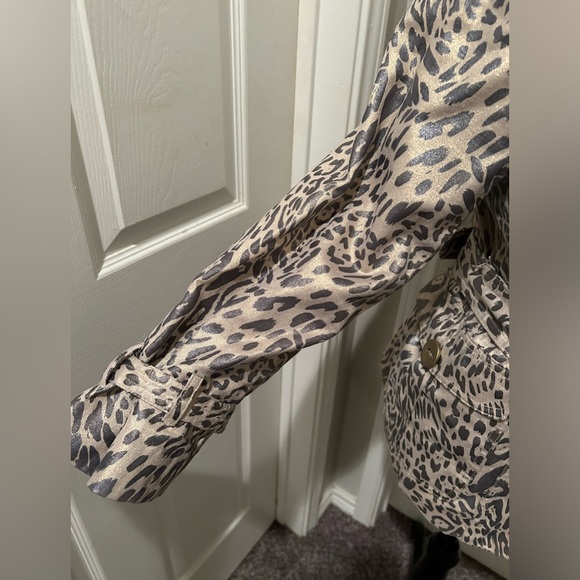 Lisa Int’l Animal Print Short Trench Coat/Jacket - Picture 2 of 10